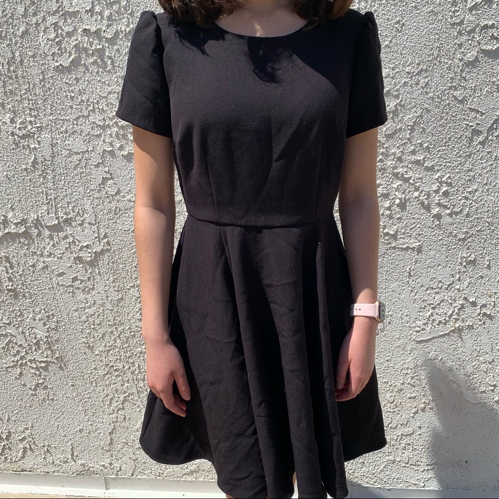 Thick Black Dress with Heart Cut Out in the Back